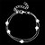 abordables Brazaletes-pulsera de metal chapado en plata de perlas de doble (1 unidad)