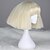 cheap Synthetic Trendy Wigs-Synthetic Wig Straight kinky Straight kinky straight Straight With Bangs Wig Blonde Short White Synthetic Hair 12 inch Women&#039;s With Bangs Blonde