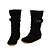 cheap Women&#039;s Boots-Women&#039;s Suede Fall / Winter Wedge Heel 25.4-30.48 cm / Mid-Calf Boots Buckle Almond / Black