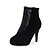 cheap Women&#039;s Shoes-Women&#039;s Suede Spring / Fall / Winter Stiletto Heel / Platform Booties / Ankle Boots Chain Burgundy / Black