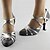 cheap Ballroom Shoes &amp; Modern Dance Shoes-Women&#039;s Modern Shoes / Ballroom Shoes Leather Buckle Heel Buckle Chunky Heel Non Customizable Dance Shoes Silver