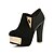 cheap Women&#039;s Shoes-Women&#039;s Dress Winter Zipper Split Joint Chunky Heel Suede Black