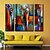 cheap Still Life Paintings-Oil Painting Hand Painted Horizontal Abstract Stretched Canvas / Three Panels