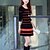 olcso Női pulóverek-Skymoto®Women O-neck Stripe Knitted Dress
