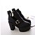 cheap Women&#039;s Boots-Women&#039;s Fall / Winter Heels / Platform / Round Toe Patent Leather Office &amp; Career / Dress / Party &amp; Evening Chunky Heel Black