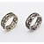 olcso Divatos gyűrű-gyűrű unisex ötvözet ezüst esküvői party elegáns női stílusban