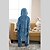cheap Kigurumi Pajamas-Mint Blue Owl Coral Fleece Kids Kigurumi Pajamas Suit (Slippers Size:21cm)