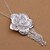 رخيصةأون مجوهرات عيد الميلاد11-vilin الفضة قلادة قلادة زهرة المرأة