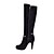 cheap Women&#039;s Boots-Women&#039;s Shoes Spring / Fall / Winter Chunky Heel / Platform 35.56-40.64 cm / Knee High Boots Rhinestone Black / Party &amp; Evening