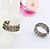 olcso Divatos gyűrű-gyűrű unisex ötvözet ezüst esküvői party elegáns női stílusban