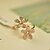 cheap Rings-Women&#039;s Band Ring thumb ring Golden Opal Imitation Diamond Alloy Ladies Open Daily Jewelry Flower Daisy Adjustable / Rhinestone