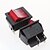 billige Afbrydere-4-polet vippekontakter med rødt lys indikator 15a 250Vac (5-stykke pack)