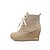 cheap Women&#039;s Boots-Women&#039;s Fall Winter Fashion Boots Faux Suede Dress Wedge Heel Lace-up Black Yellow Red Beige