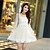 cheap Women&#039;s Dresses-Women&#039;s Square Collar Lace Long Sleeve Mini Dress