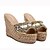 cheap Women&#039;s Sandals-Women&#039;s Shoes Synthetic Spring / Summer / Fall Wedge Heel Rhinestone Silver / Gold / Party &amp; Evening / Party &amp; Evening