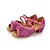 cheap Latin Shoes-Latin Shoes Paillette Buckle Sandal Buckle / Sequin Low Heel Non Customizable Dance Shoes Silver / Gold / Fuchsia / Leather