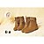 cheap Women&#039;s Boots-Women&#039;s Shoes Leatherette Spring Fall Winter Wedge Heel Booties/Ankle Boots With Lace-up For Party &amp; Evening Dress Red Brown Beige Yellow