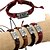 voordelige Religieuze Sieraden-Heren ID-armband Lederen armbanden Liefde Uniek ontwerp Modieus Leder Armband sieraden Lichtbruin / Donker Bruin / Zwart Voor Dagelijks