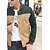 abordables Abrigos de hombre-Men&#039;s Autumn Fashion Splicing Contrast Color Slim Stand Collar Jacket Outerwear