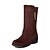 cheap Women&#039;s Boots-Women&#039;s Shoes Leatherette Spring Fall Winter Wedge Heel Mid-Calf Boots With Sequin For Dress Party &amp; Evening Black Brown
