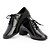 ieftine Pantofi Dans Clasic &amp; Modern-Bărbați Încălțăminte latină Sală Dans Oxford Dantelă Toc Jos Negru Dantelat / Piele / EU43