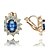 cheap Earrings-Women&#039;s Crystal Drop Earrings Clip on Earring Crystal Gold Plated Imitation Diamond Earrings Jewelry Red / Green / Blue For Wedding Party Daily Casual 1pc