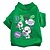 abordables Ropa para perro-Gato Perro Camiseta Caricatura Estilo lindo Invierno Ropa para Perro Azul Verde Rosa Disfraz Algodón XS S M L