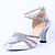 cheap Ballroom Shoes &amp; Modern Dance Shoes-Women&#039;s Modern Ballroom Leatherette Heel Buckle Chunky Heel Black Silver Gold Non Customizable