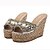 cheap Women&#039;s Sandals-Women&#039;s Shoes Synthetic Spring / Summer / Fall Wedge Heel Rhinestone Silver / Gold / Party &amp; Evening / Party &amp; Evening