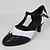 cheap Dance Shoes-Women‘s Dance Shoes Swing Shoes Leather Flared Heel Black
