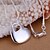 رخيصةأون مجوهرات عيد الميلاد11-vilin قلادة القلب الفضة للمرأة