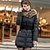 cheap Women&#039;s Coats &amp; Trench Coats-MEROKETTY®Women&#039;s Fur Collar Hooded Plus Size Parka with Belt