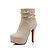 cheap Women&#039;s Boots-Women&#039;s Fall / Winter Stiletto Heel Dress Buckle Leatherette Mid-Calf Boots Black / Blue / Beige