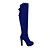 voordelige Dameslaarzen-Dames Schoenen Imitatiesuède Herfst / Winter Naaldhak 45.72-50.8 cm / &gt;50.8 cm / Over de knie laarzen Rits Zwart / Blauw