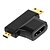 abordables Câbles HDMI-HDMI v1.4 femme au micro HDMI v1.4 + mini adaptateur mâle de HDMI v1.4