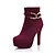 cheap Women&#039;s Boots-Women&#039;s Fall / Winter Stiletto Heel Dress Buckle Leatherette Mid-Calf Boots Black / Blue / Beige