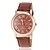 cheap Fashion Watches-Men&#039;s Women&#039;s Couple&#039;s Wrist watch Fashion Watch Casual Watch Quartz Hot Sale PU Band Charm Black White Red Brown