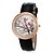 voordelige Trendy Horloge-Dames Polshorloge Kwarts Gewatteerd PU-leer Zwart / Wit / Blauw imitatie Diamond Analoog Dames Bloem Informeel Modieus - Wit Zwart Rood