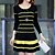 cheap Women&#039;s Sweaters-Skymoto®Women O-neck Stripe Knitted Dress