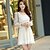 cheap Women&#039;s Dresses-Women&#039;s Square Collar Lace Long Sleeve Mini Dress