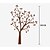 preiswerte Wand-Sticker-Tiere Botanisch Cartoon Design Romantik Mode Wand-Sticker Flugzeug-Wand Sticker Dekorative Wand Sticker Stoff Waschbar AbziehbarHaus