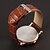 cheap Fashion Watches-Men&#039;s Women&#039;s Couple&#039;s Wrist watch Fashion Watch Casual Watch Quartz Hot Sale PU Band Charm Black White Red Brown