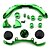 baratos Acessórios Xbox 360-Peças de reposição de controlador de jogo Para Xbox 360 ,  Peças de reposição de controlador de jogo ABS 16 pcs unidade