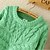 お買い得  レディースセーター-Women’s Knitted Round Neck Long Sleeve Pullover Sweater