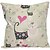 cheap Throw Pillows &amp; Covers-1 pcs Cotton/Linen Pillow With Insert Pillow Cover, Animal Print Country