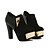 cheap Women&#039;s Shoes-Women&#039;s Dress Winter Zipper Split Joint Chunky Heel Suede Black