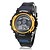 levne Sportovní hodinky-unisex Multifunkční LCD digitální žluté pouzdro černý pruh sportovní náramkové hodinky