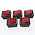 billige Afbrydere-4-polet vippekontakter med rødt lys indikator 15a 250Vac (5-stykke pack)