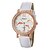 cheap Fashion Watches-Women&#039;s Wrist Watch Japanese Quartz Quilted PU Leather Black / White / Blue Imitation Diamond Analog Charm Casual - White Black Red