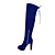 رخيصةأون أحزية بوت نسائية-نساء أحذية خريف شتاء كعب متوسط منصة جزمات فوق الركبة عقدة سحاب من أجل فستان أسود أزرق
